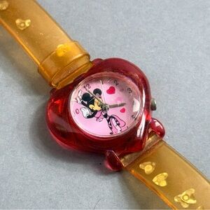 Heart-Shaped Red Minnie Mouse Watch Disney